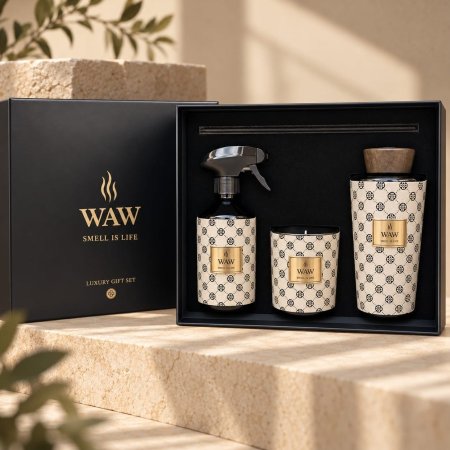 بكج معطرات وشمع واو كبير بيج