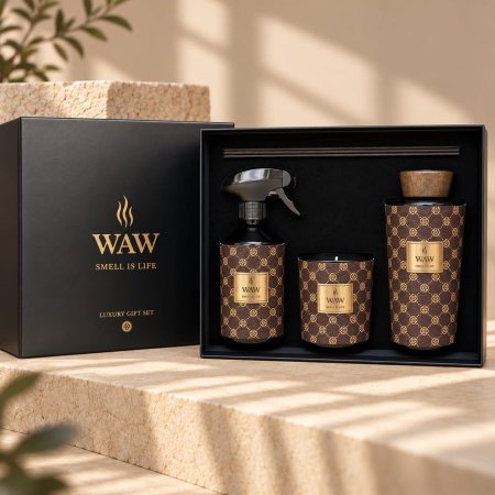 بكج معطرات وشمع واو كبير بني
